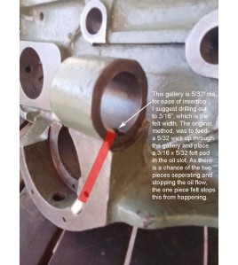 New felt for apron worm, 9 or 260 models--part No.5H573, 404