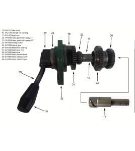 hercus 260DG feed gear/clutch assy 37T----part No.5H1832