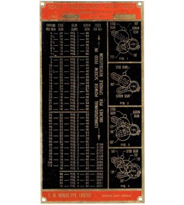 NEW Hercus 9c screw cutting plate--part No.108