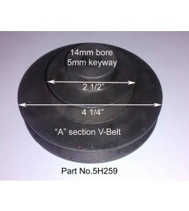 NEW hercus 260 motor pulley 14mm bore--part No.5H259