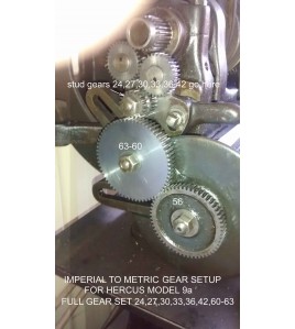 HERCUS 9a IMPERIAL to METRIC CONVERSION GEARS--part No.imset