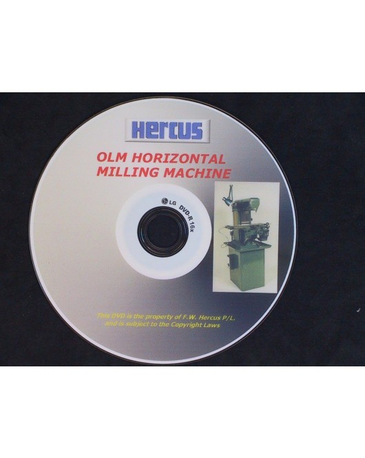 GENUINE HERCUS DVD ON HOW TO OPERATE A HERCUS MILLING MACHINE AND ATTACHMENTS--part No.dvd-08