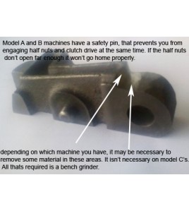 hercus 9 or 260 imperial half nuts (clasp nuts)--part Nos.5H606. 27