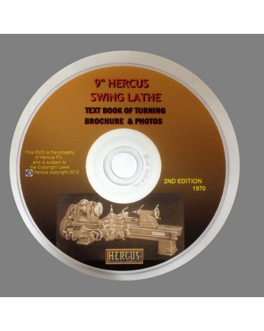 DVD of the Hercus 9 text book of turning, plus extras--part No.dvd-05